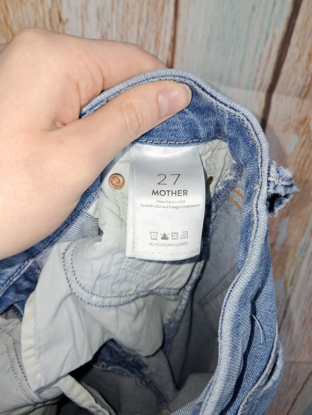 MOTHER "Shoot To Thrill" High Waisted Ankle Fray Jeans Size 27 - Picture 5 of 6